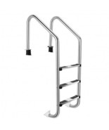 3-Step Stainless Steel Swimming Pool Ladder with Anti-Slip Step - £133.91 GBP
