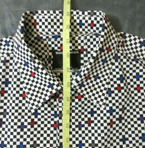 RocaWear VTG 1990&#39;s style Black &amp; White Checks Long Sleeve Button Mens Shirt XXL - £25.95 GBP