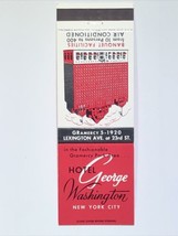 Hotel George Washington Motel Resort New York City Matchbook Cover Matchbox - £3.86 GBP