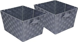 Woven Baskets, Gray, 2-Pack, Honey-Can-Do Sto-05088 - £27.12 GBP