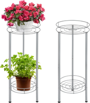 Plant Stands for Indoor Outdoor 2Packs, 2 Tier Rustproof Corner Flower P... - £38.77 GBP