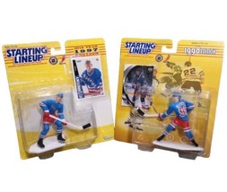 Kenner Starting Lineup Wayne Gretzky Figurine Ny Rangers Lot (2) Slu 1997 / 1998 - £15.49 GBP