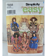 Simplicity 7668 Pattern Folk Art Dolls &amp; doll clothes Elaine Heigel desi... - $9.70 CAD