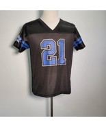 Dallas Cowboys Ezekiel Elliott Football Jersey #21 Black Blue Youth Size... - £11.70 GBP