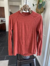 American Eagle Active Flex Burnt Orange Pumpkin Heather Long Sleeve Tshi... - $241.50 MXN