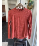 American Eagle Active Flex Burnt Orange Pumpkin Heather Long Sleeve Tshi... - €11,12 EUR