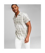And Now This Men&#39;s Plaid Woven Short-Sleeve Button-Up Shirt Grey S B4HP - $13.56 CAD