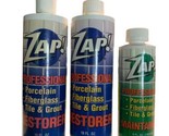 ZAP ZAP! PROFESSIONAL 2 RESTORER PORCELAIN FIBERGLASS TILE 1 Maintenance... - £55.15 GBP