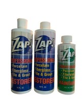 ZAP ZAP! PROFESSIONAL 2 RESTORER PORCELAIN FIBERGLASS TILE 1 Maintenance... - £55.01 GBP