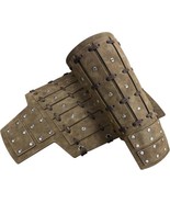 HiiFeuer Medieval Studded Faux Leather Bracers, Guards, Gauntlets (Bronz... - $33.94 CAD