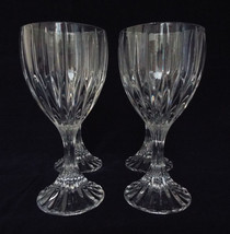Mikasa Park Lane Crystal Stemware 6 3/4 Inch Water Goblet Set of Four Glasses - £75.83 GBP