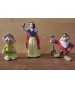 Disney Applause Snow White &amp; Dwarfs Grumpy Dopey PVC Figures Cake Toppers - £11.09 GBP