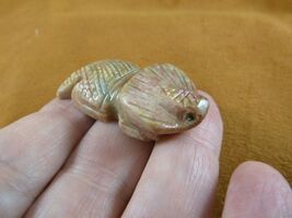 Y-LIZ-HL-21) baby tan red Horned LIZARD carving SOAPSTONE Peru FIGURINE ... - $8.99