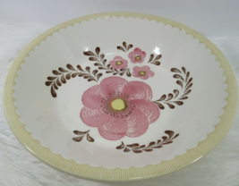 Pasta Bowl Salad Serving Bowl Royal China Jeannette Ivory with Pink Flowers - $16.83