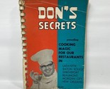 Vintage 1958 Don’s Secrets Cookbook South Louisiana Cajun Seafood Restau... - $15.90