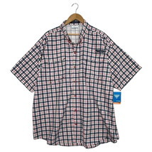 New Columbia Shirt Mens XXL Blue Red Plaid Super Bahama Omni Shade Short... - £21.42 GBP