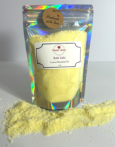 Lemon Bath Salts Epsom Salt bath soak gift for her therapeutic body soak... - $7.43