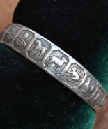 Zodiac bracelet, Horoscope signs bracelet, silver bracelet, bangle (B264) - £18.33 GBP