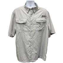 Habit fishing shirt men’s XL Gray vented UPF 40+ button down short sleeve - $25.64