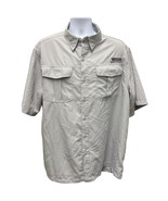 Habit fishing shirt men’s XL Gray vented UPF 40+ button down short sleeve - $25.64