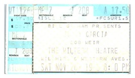 Jerry Garcia Band Concert Ticket Stub November 26 1988 Los Angeles California - £27.45 GBP