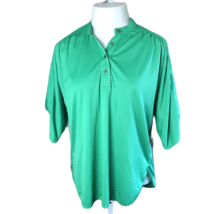 Fingerhut Fashion Vintage Cute Blouse Top ~ Sz 14 ~ Short Sleeve ~ Green - £10.78 GBP
