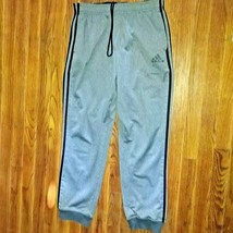 adidas Joggers Women Cuffed Elastic Drawstring Waist Pockets Size Large ... - $30.70