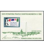 1966 5c SIPEX Souvenir Sheet, Washington D.C. Scott 1311 Mint F/VF NH - $0.99