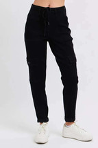 Judy Blue Black High Waist Cargo Cuffed Jogger - $1,219.09 MXN+