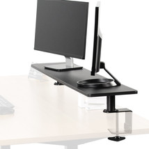 VIVO Black 46" Clamp-on Desk Shelf | Large Monitor Laptop Riser Desk Organizer - £133.12 GBP