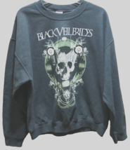 Black Veil Brides Glam Alternative Gothic Metal Metalcore Gray Sweatshirt L - £22.61 GBP