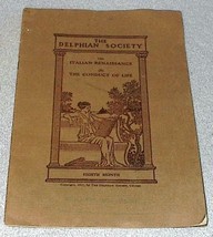 Delphian Society 1911 Magazine Handbook Renaissance Conduct  - £4.75 GBP
