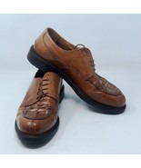 Johnston &amp; Murphy Passport Lace Up Woven Men&#39;s Brown Leather ITALY Shoe ... - $55.40