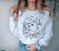 Aries Zodiac Sign Sweatshirt, Astrology Aries Sweater, Horoscope Lover Gift for  - £35.17 GBP