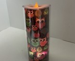 Silvestri Owls Halloween Candle Acrylic Battery Operated LED  high  - $15.89