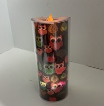 Silvestri Owls Halloween Candle Acrylic Battery Operated LED  high  - £12.67 GBP