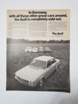 1970 Audi 100 LS Vintage Print Ad Audi Is Completely Sold Out In Germany - $9.95