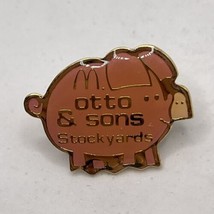 McDonald’s Otto &amp; Sons Stockyards Pig Pork Employee Crew Enamel Lapel Hat Pin - £4.68 GBP