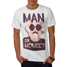 Wellcoda Man Or Mouse Gym Sport Mens T-shirt, Rodent Graphic Design Printed Tee - £14.76 GBP+