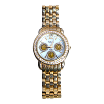 Style &amp; Co Womens Gold Tone Metal Faux Diamond Accented Watch  - £11.65 GBP