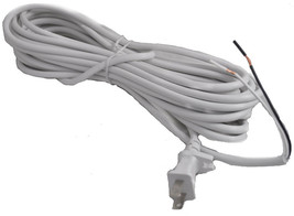 30 Foot 17-2 White Fit All Wire Male Plug Vacuum Power Cord - $297.33 MXN