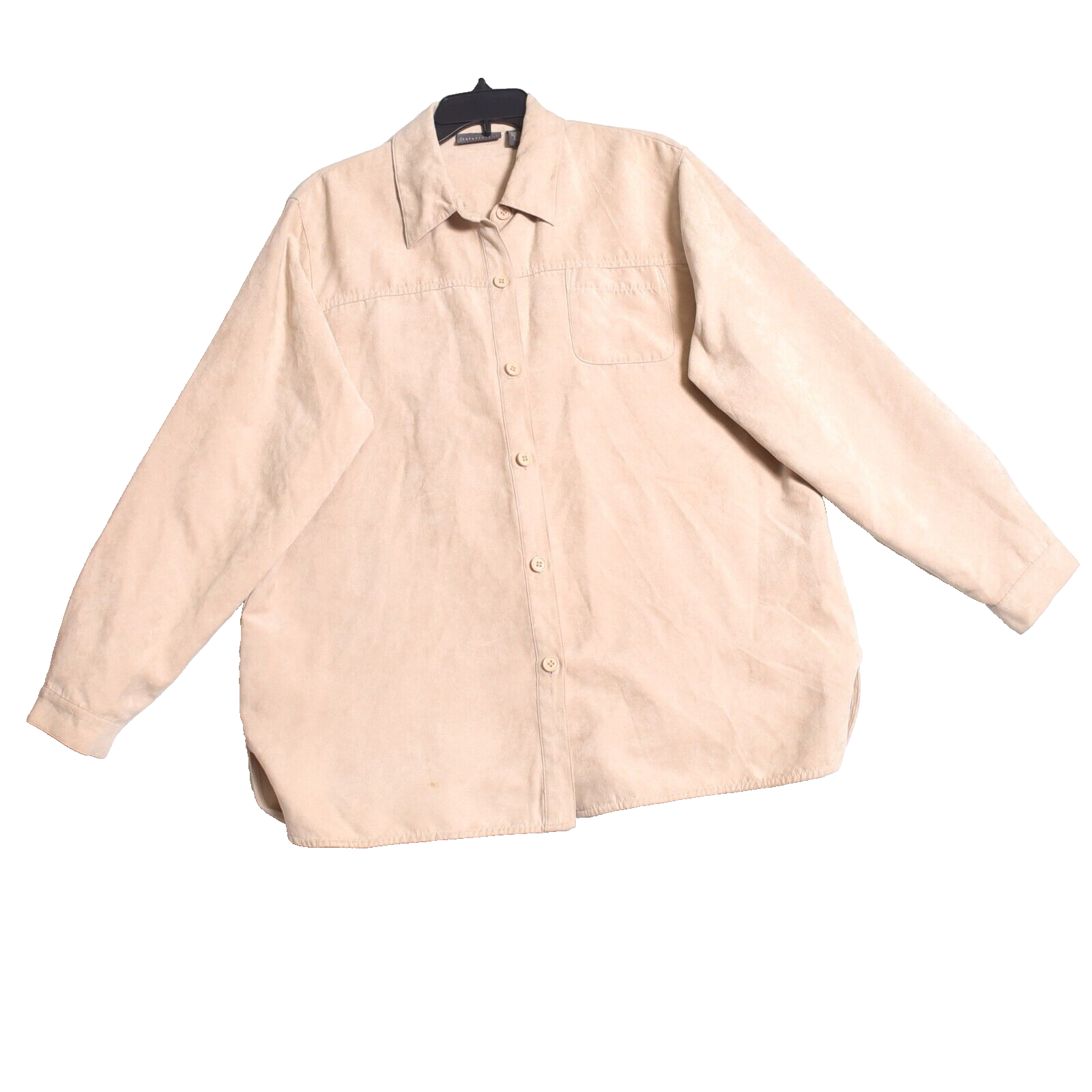 Relativity Women&#39;s Tan Long Sleeve Blouse Blazer Size XL - $14.91