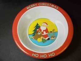 Melamine Santa bowl Merry Christmas Ho Ho Ho 6.25&quot; - $2.75