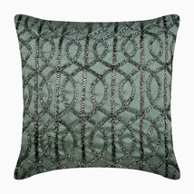 Lattice Trellis Gray Pillow Covers, Art Silk 16x16 Pillows Cover, Gray N Silver - £27.53 GBP+