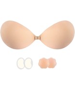 Adhesive Invisible Bra Strapless Push Up Bra Backless Silicone (Size:C,N... - £12.84 GBP