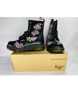 New! Women Size 7 - Dr. Martens 1460 Vonda II Floral Boots Pink Black Pu... - $134.99
