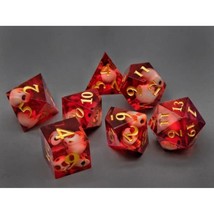 7-Piece Crafted Resin Dice Set - Skulls - Polyhedral Game Dice - D&amp;D - D... - £43.19 GBP