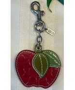 Coach 92349 Patent Leather Embossed Signature Apple Handbag Charm Keycha... - $67.00