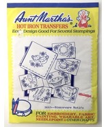 Aunt Martha&#39;s Embroidery Hot Iron Transfers #3640 Dinnerware Motifs Uncu... - $4.00