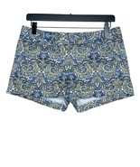 J. CREW city fit paisley stretch cotton chino 3&quot; inseam shorts size 4 - $19.35